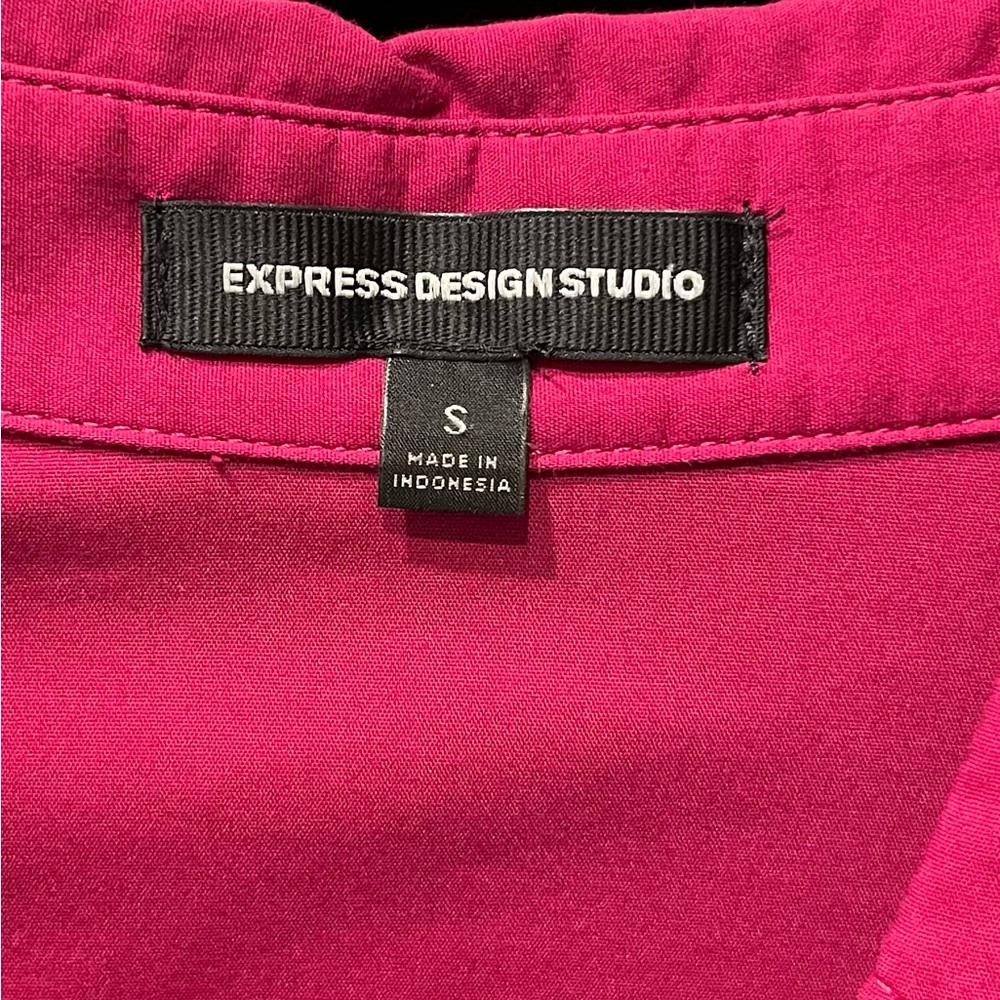 Express Fuchsia Button-Down Shirt - Picture 5 of 5